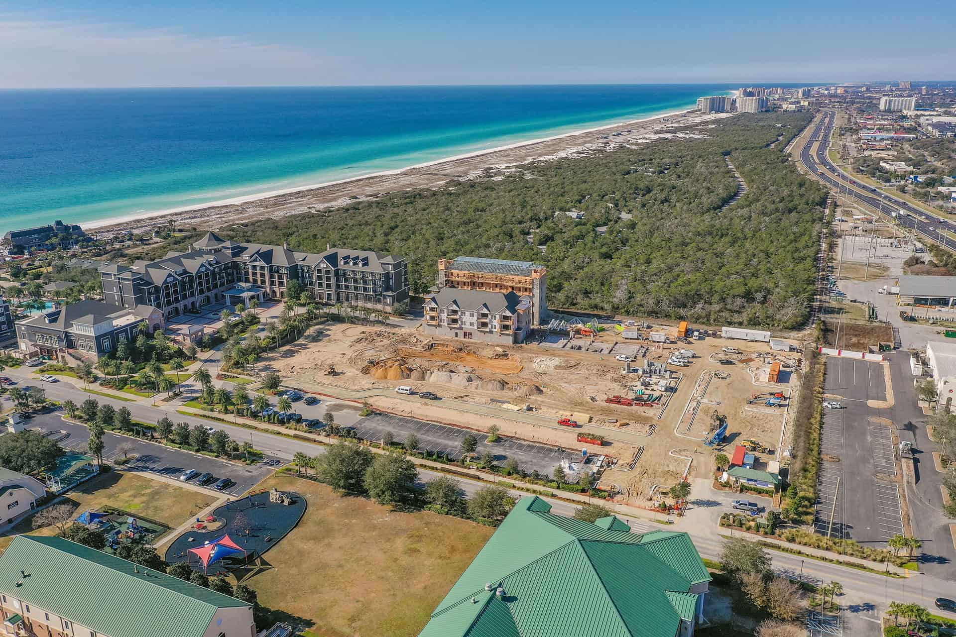 Parkside_at_Henderson_Beach_Resort_January_2021 drone photo looking southwest