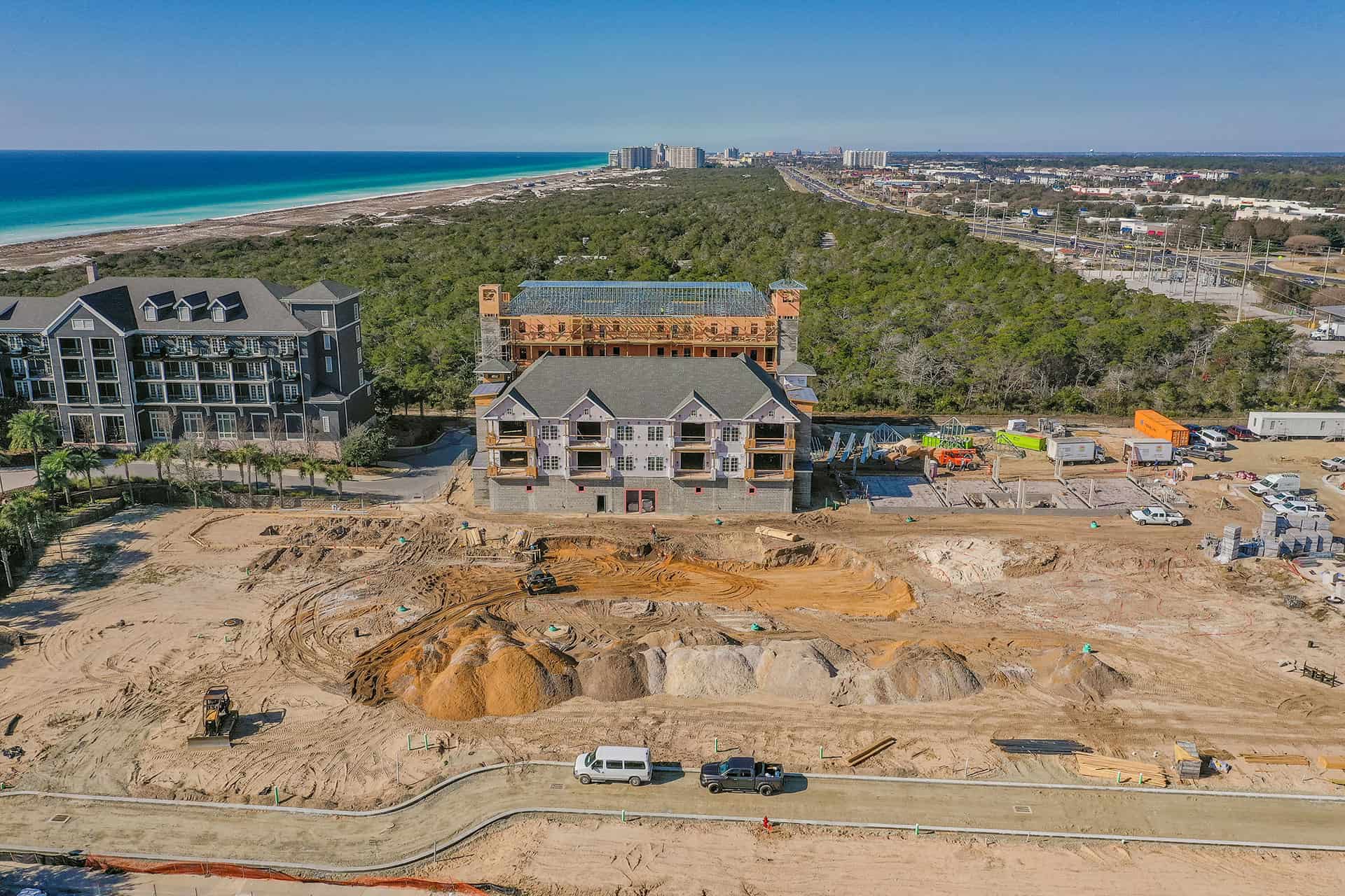 Parkside_at_Henderson_Beach_Resort_January_2021 drone photo looking west