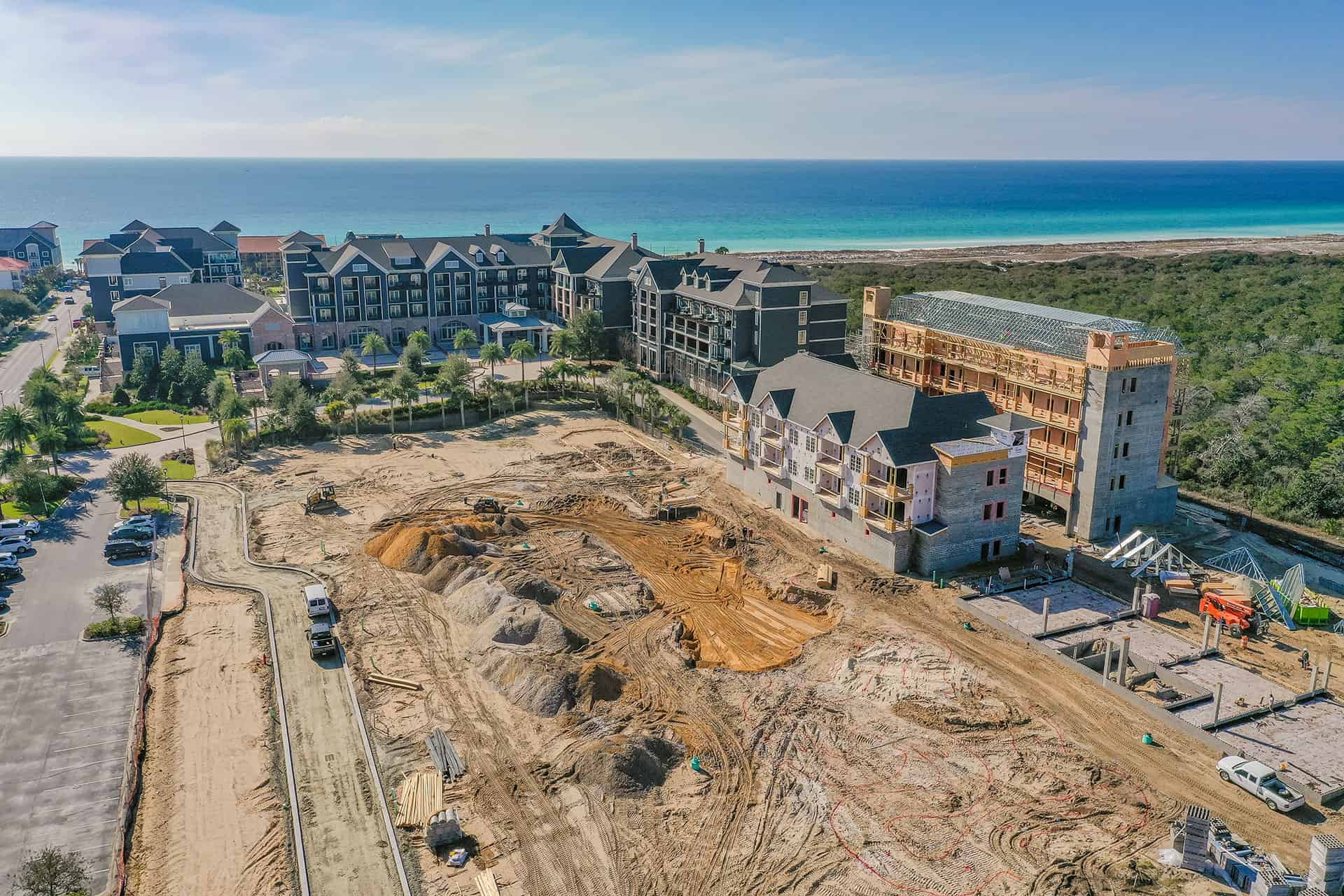 Parkside_at_Henderson_Beach_Resort_January_2021 drone photo looking south